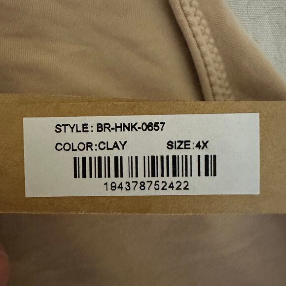 Skims Fits Everybody Hugh Neck Bra Size 4X‎ Beige Clay BR-HNK-0657 - Picture 4 of 4